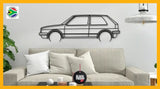 Golf 1 Detailed Silhouette Metal Wall Art