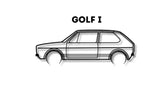 Golf 1 Detailed Silhouette Metal Wall Art