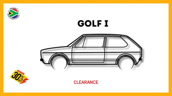 Golf 1 Detailed Silhouette Metal Wall Art