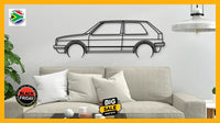 Golf 1 Detailed Silhouette Metal Wall Art