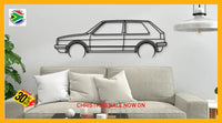 Golf 2 Detailed Silhouette Metal Wall Art