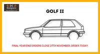 Golf 2 Detailed Silhouette Metal Wall Art