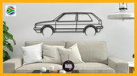 Golf 2 Detailed Silhouette Metal Wall Art