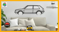 Golf 2 Detailed Silhouette Metal Wall Art