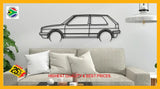 Golf 2 Detailed Silhouette Metal Wall Art