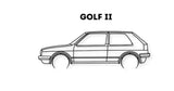 Golf 2 Detailed Silhouette Metal Wall Art