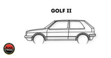 Golf 2 Detailed Silhouette Metal Wall Art