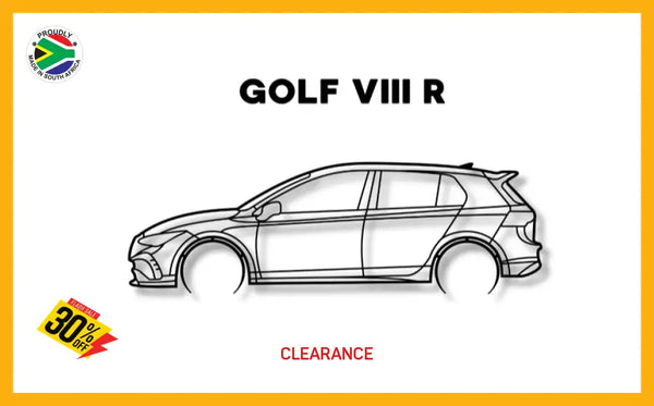 Golf 8R Detailed Silhouette Metal Wall Art