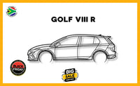 Golf 8R Detailed Silhouette Metal Wall Art