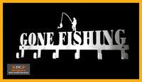 Gone Fishing Towel 6 Hook Towel Hanger Stainless Steel Grade 316 Home Décor