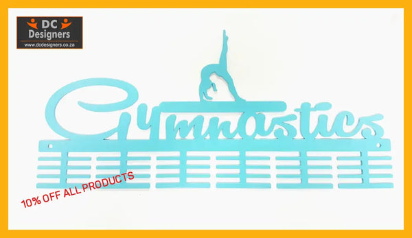 Gymnastics Beam 48 Tier Medal Hanger Blue Turquoise Sports Medal Hangers