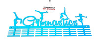 Gymnastics Figurines 48 Tier Medal Hanger Blue Turquoise Sports Medal Hangers