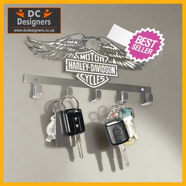 Harley Davidson Design - 5 Hook Key Home Décor