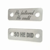 He Believed He Could Shoelace Tag Set Shoe Lace Tags