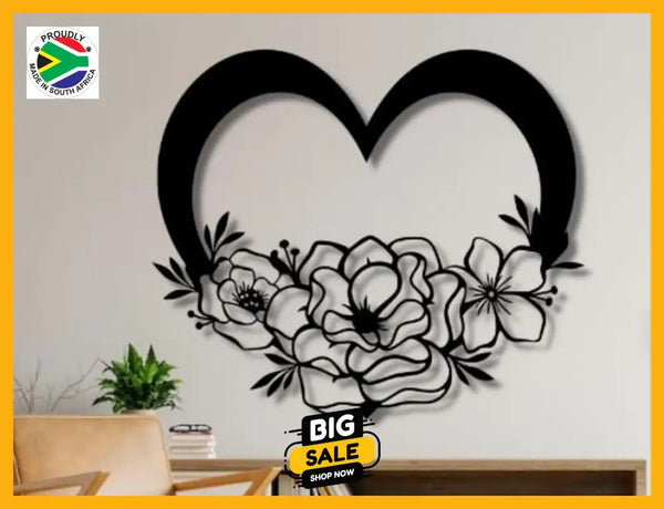 Heart With Flowers Wall Art