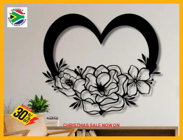 Heart With Flowers Wall Art