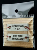 Hebrews 12:1 Run With Endurance Shoelace Tag Set Shoe Lace Tags