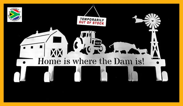 Home Is Where The Dam Is! 6 Hook Key Hook Hooks