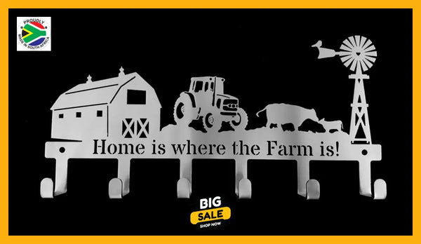 Home Is Where The Farm Is! 6 Hook Key Hook Hooks