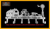 Home Is Where The Farm Is! 6 Hook Key Hook Hooks