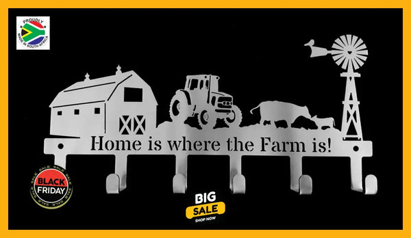 Home Is Where The Farm Is! 6 Hook Key Hook Hooks