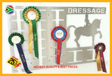 Horse Rosette Hangers Dressage Hanger / Stainless Steel Brush Finish