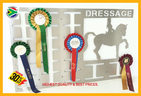 Horse Rosette Hangers Dressage Hanger / Stainless Steel Brush Finish