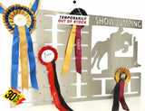 Horse Rosette Hangers Show Jumping Hanger / Stainless Steel Brush Finish