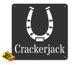 Horse Shoe Stable Name Plaques 300X300 / Black