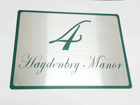 House Sign With Backing Plate