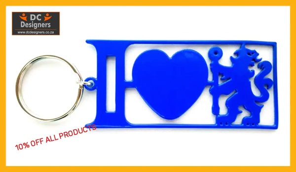 I Love Chelsea Key Ring Blue Key Rings