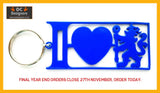 I Love Chelsea Key Ring Blue Key Rings