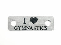 I Love Gymnastics Individual Shoelace Tag Shoe Lace Tags