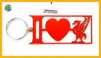 I Love Liverpool Key Ring Red Rings