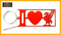 I Love Liverpool Key Ring Red Rings