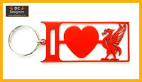 I Love Liverpool Key Ring Red Rings