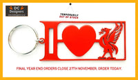 I Love Liverpool Key Ring Red Rings