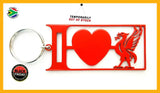 I Love Liverpool Key Ring Red Rings