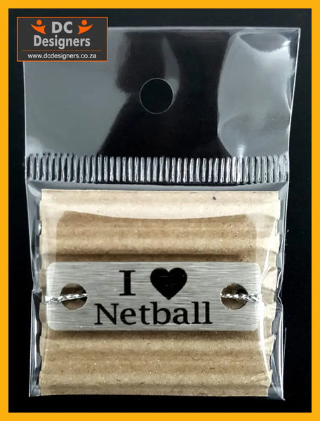 I Love Netball Individual Shoelace Tag Shoe Lace Tags