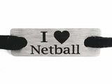 I Love Netball Individual Shoelace Tag Shoe Lace Tags