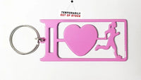 I Love Running Lady Key Ring Pink Rings