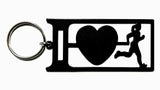 I Love Running Lady Key Ring Rings