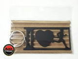 I Love Running Man Key Ring Black Rings