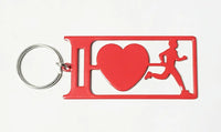 I Love Running Man Key Ring Red Rings