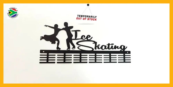 Ice Skating 48 Tier Medal Hanger Black Sports Medal Hangers