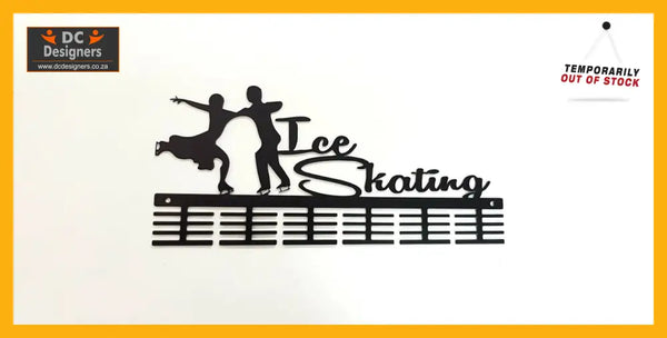 Ice Skating 48 Tier Medal Hanger Black Sports Medal Hangers