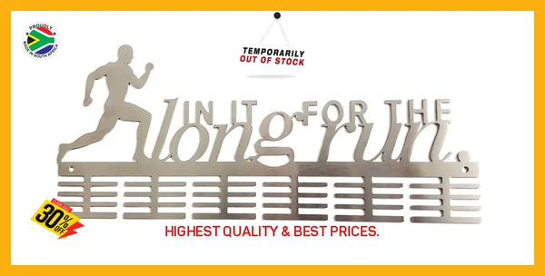 In It For The Long Run 48 Tier Medal Hanger Stainless Steel Brush Finish Sports Medal Hangers