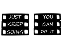 Just Keep Going You Can Do It Shoelace Tag Set Shoe Lace Tags