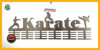 Karate 3 Figure 48 Tier Medal Hanger Stainless Steel Brush Finish Sports Medal Hangers