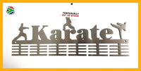 Karate 3 Figure 48 Tier Medal Hanger Stainless Steel Brush Finish Sports Medal Hangers